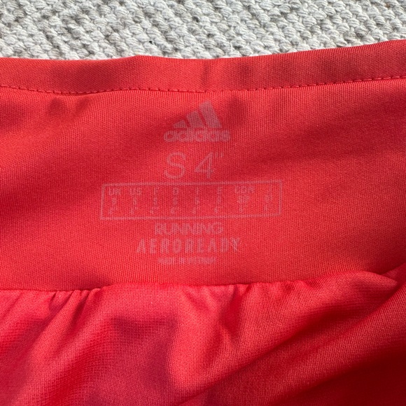 Adidas aero ready running shorts size 4 - super cute vibrant coral - Picture 5 of 7